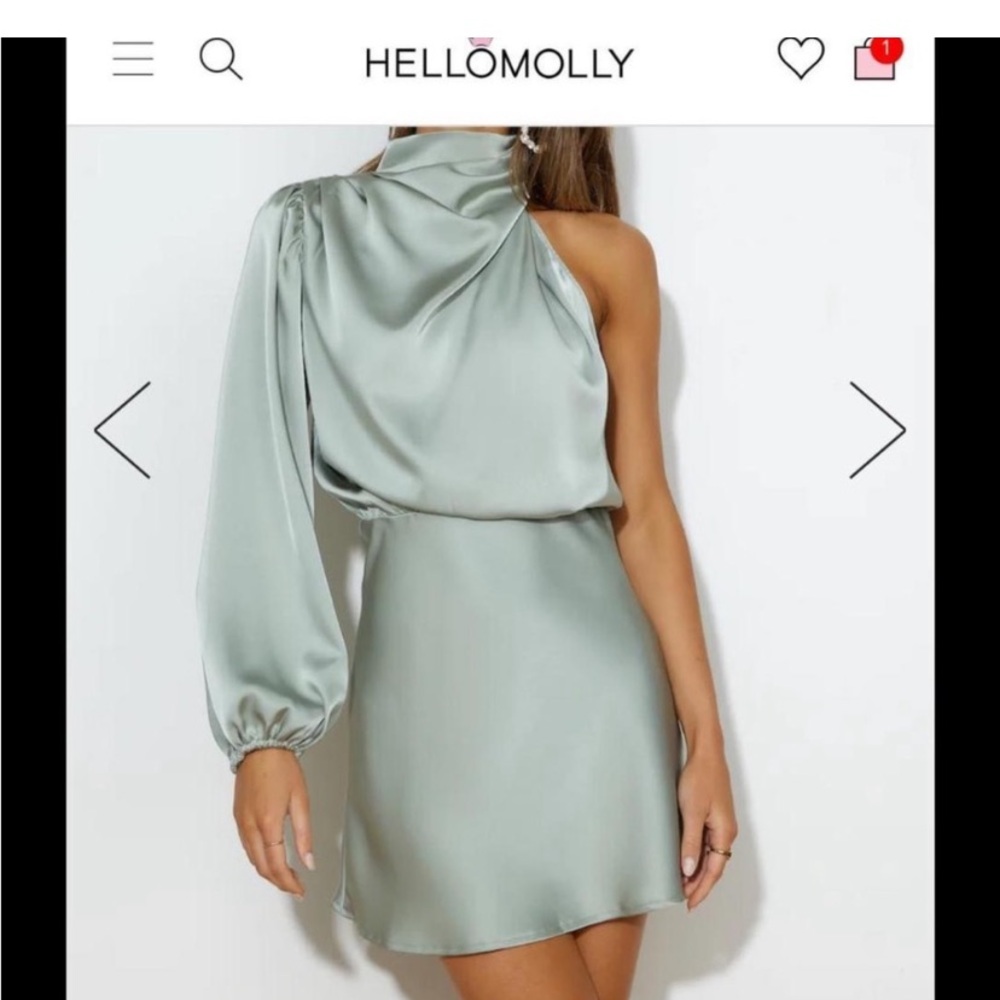 Hello Molly “Meet Tonight Dress Sage” size Large